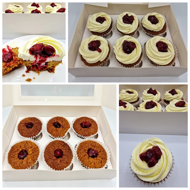 Image of Honey & Sour Cherries Cupcakes