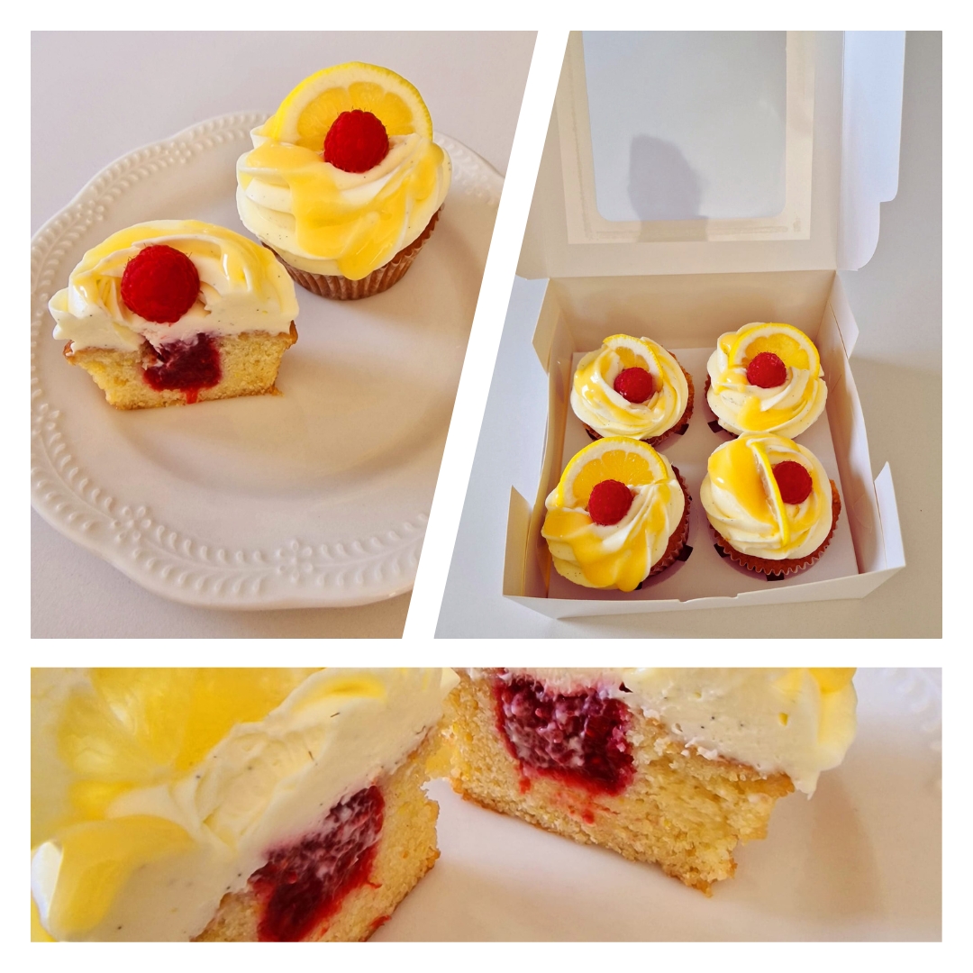Lemon Drizzle & Raspberries Cupcakes