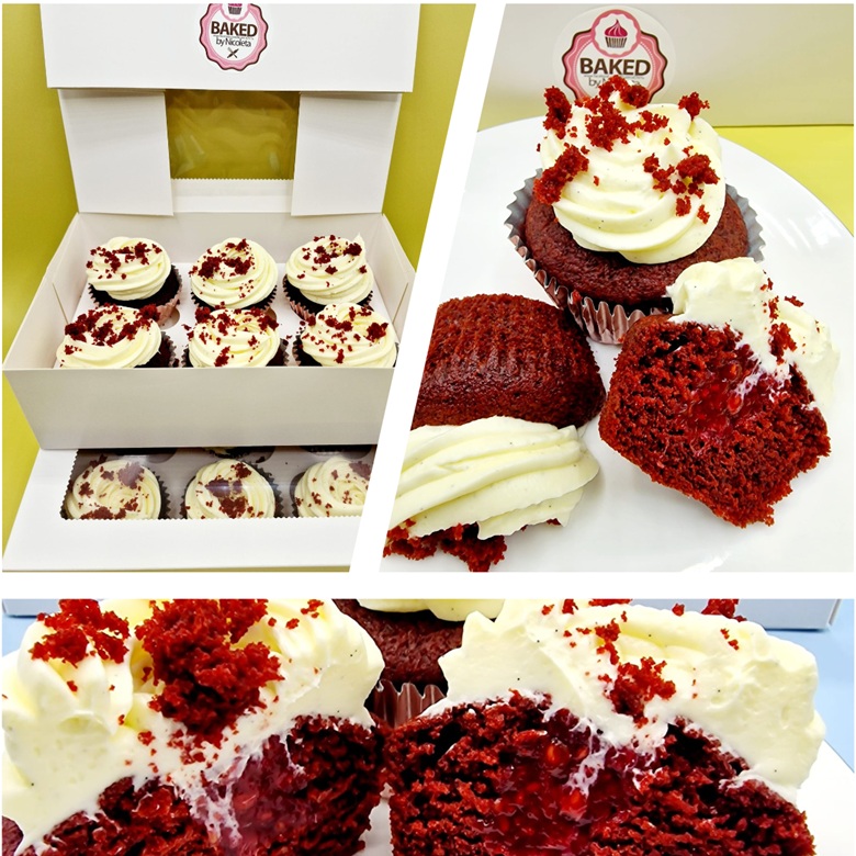 Image of Red Velvet & Raspberry Cupcakes