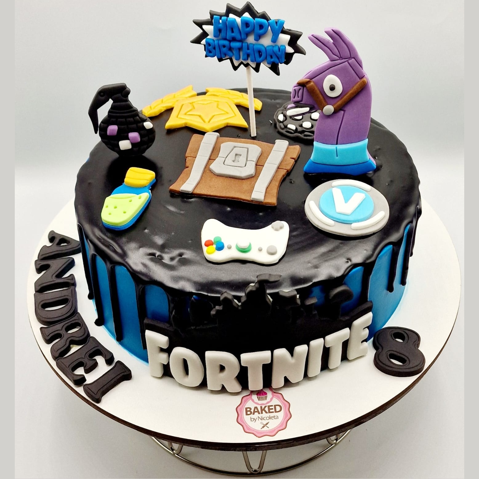 Bespoke custom celebration cake for Boys & Adventures handcrafted by Nicoleta
