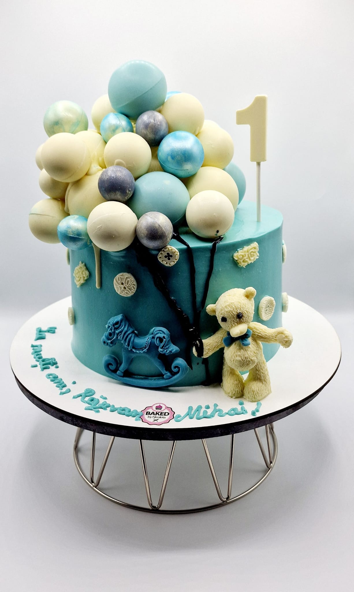 Bespoke custom celebration cake for Boys & Adventures handcrafted by Nicoleta