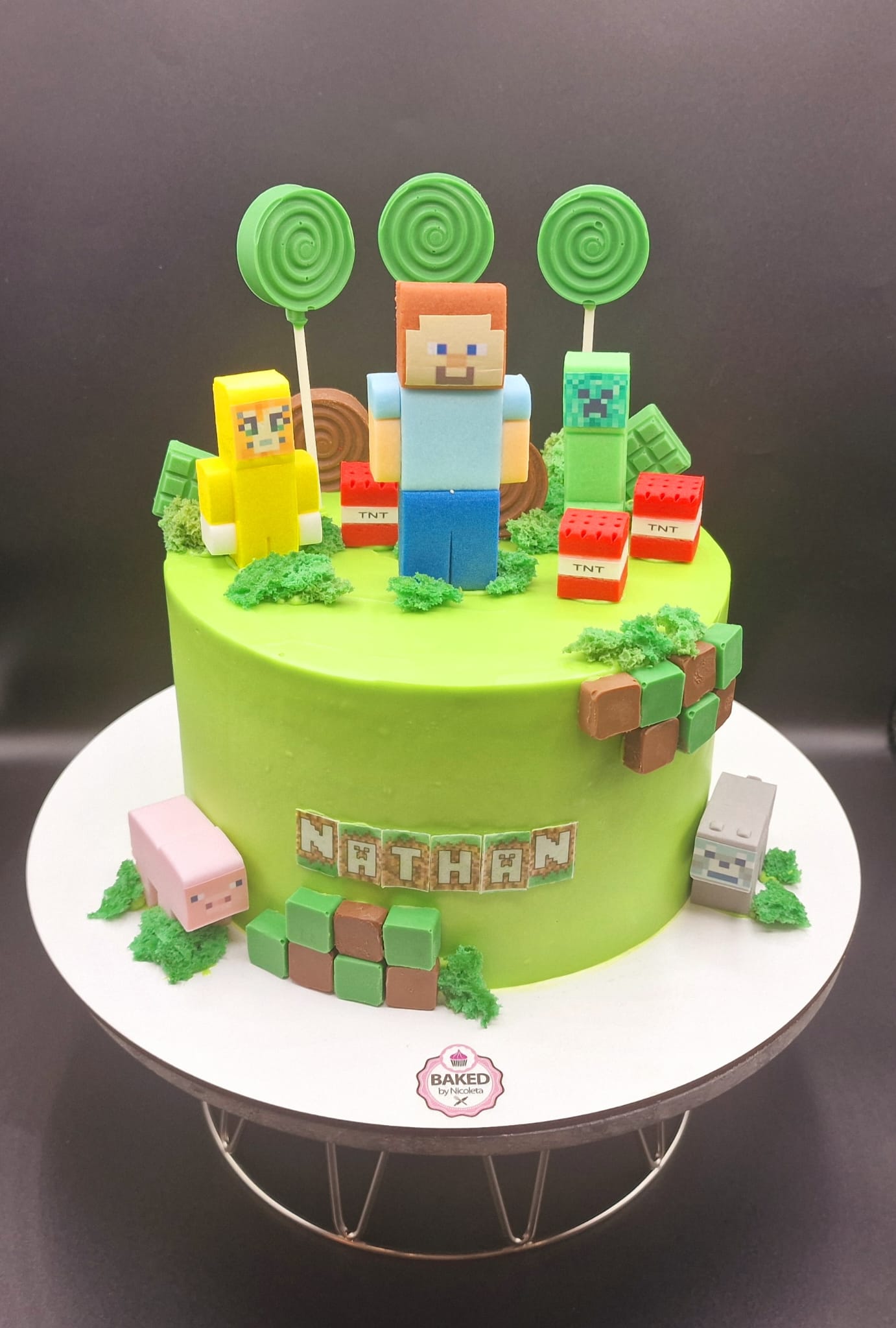 Bespoke custom celebration cake for Boys & Adventures handcrafted by Nicoleta
