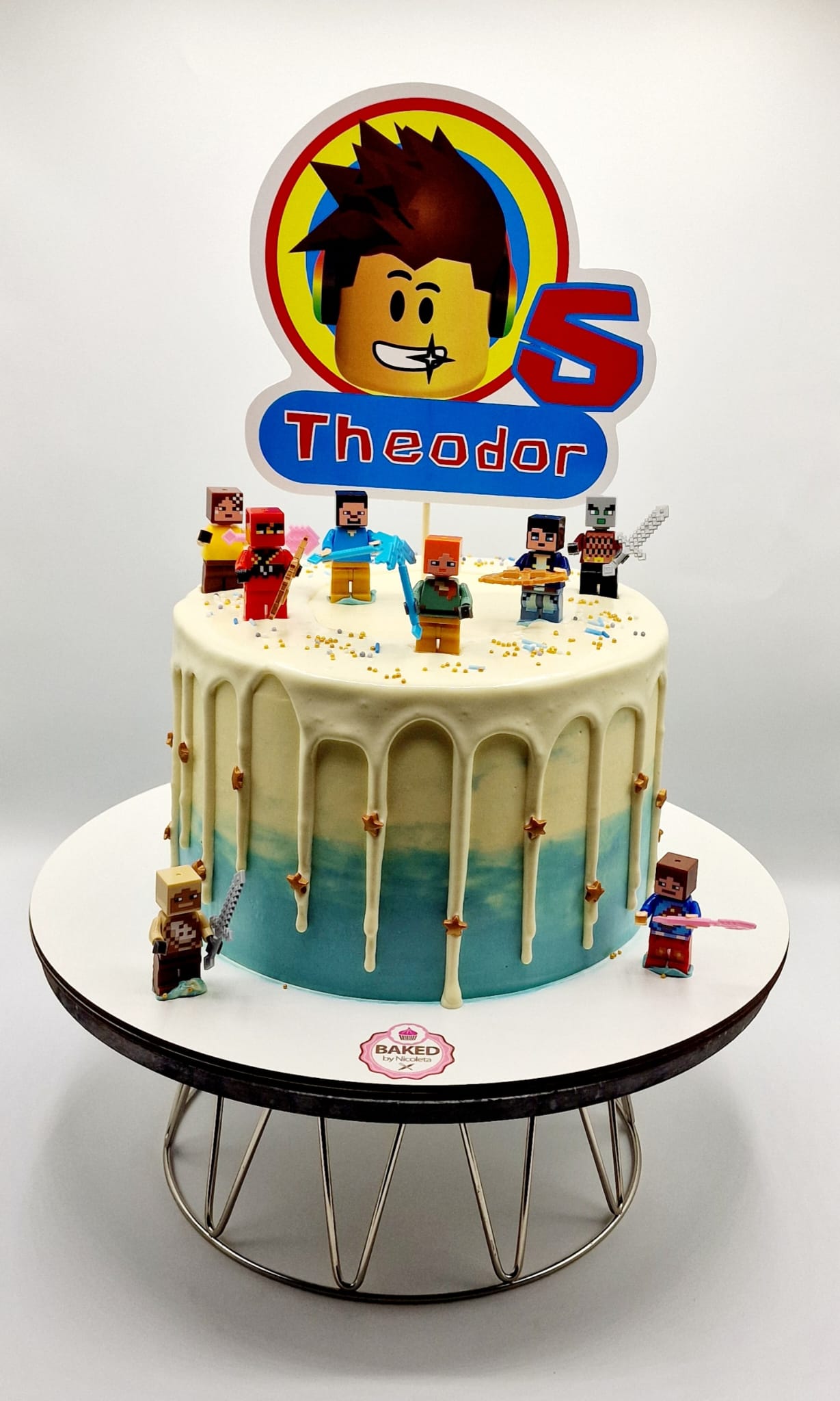 Bespoke custom celebration cake for Boys & Adventures handcrafted by Nicoleta