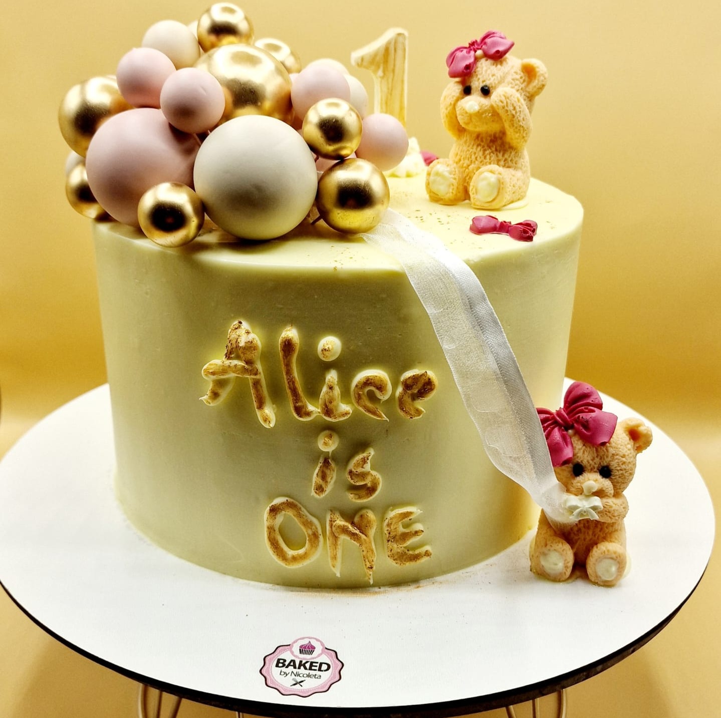 Bespoke custom celebration cake for Girls & Fairytales handcrafted by Nicoleta