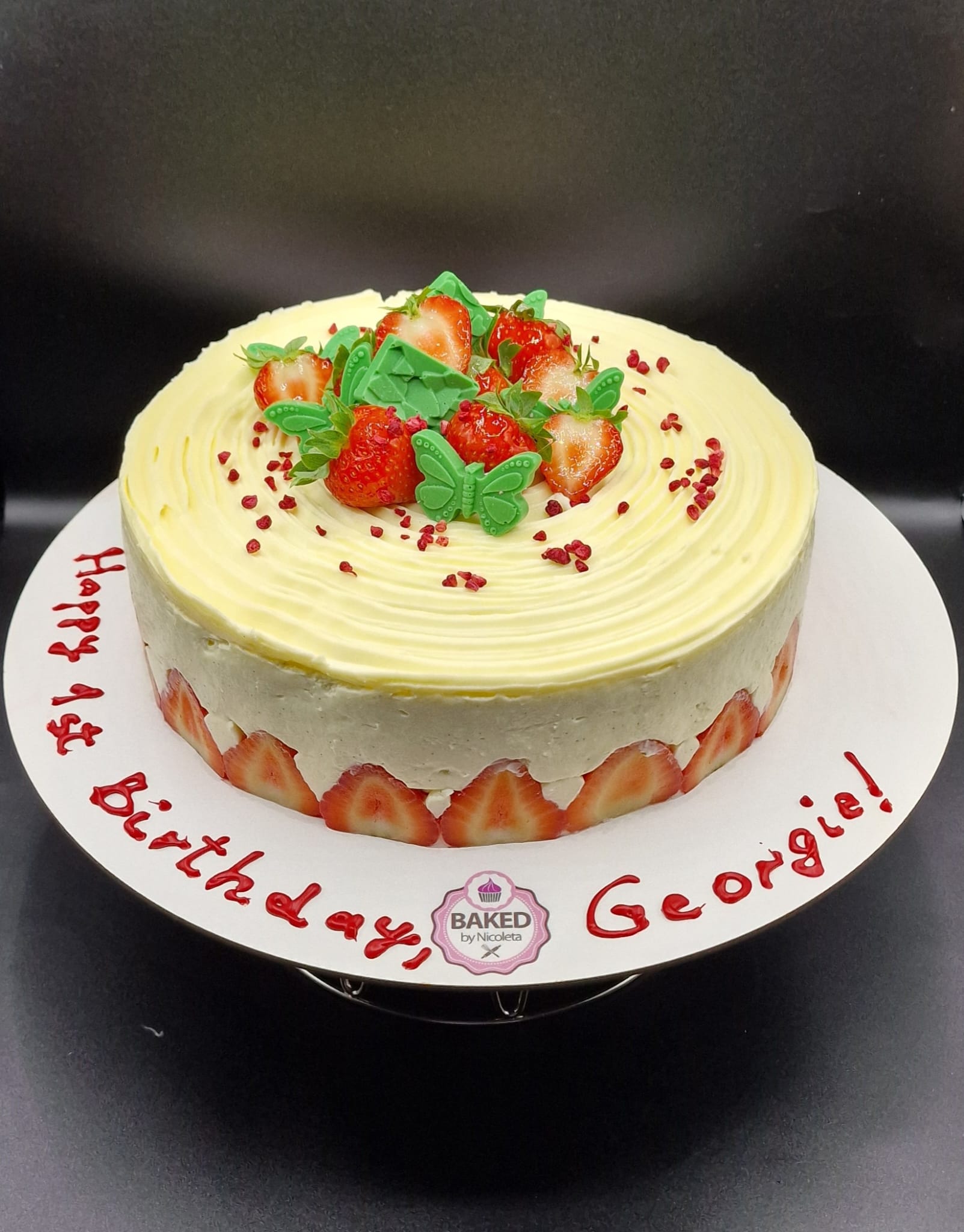 Bespoke custom celebration cake for Girls & Fairytales handcrafted by Nicoleta