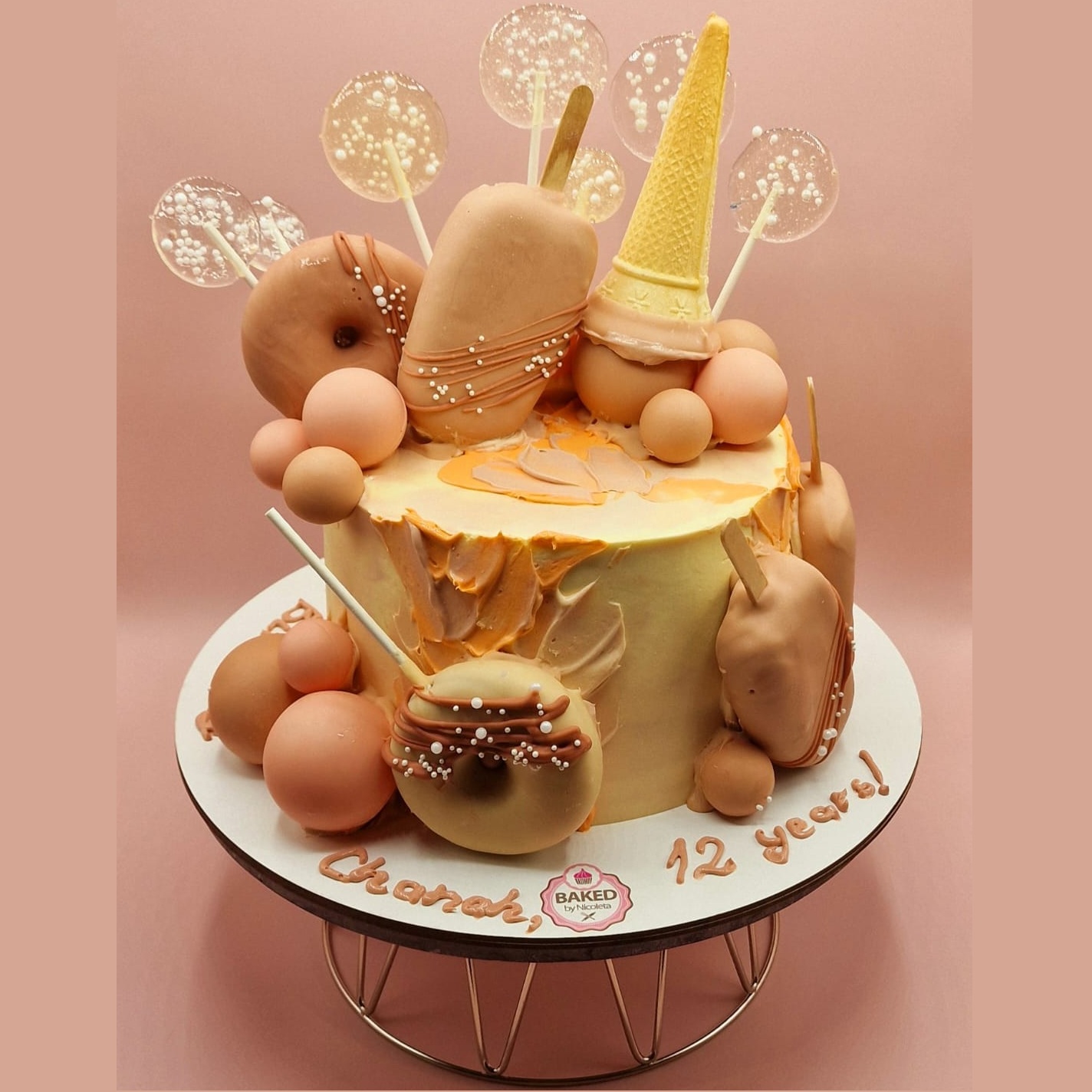 Bespoke custom celebration cake for Girls & Fairytales handcrafted by Nicoleta
