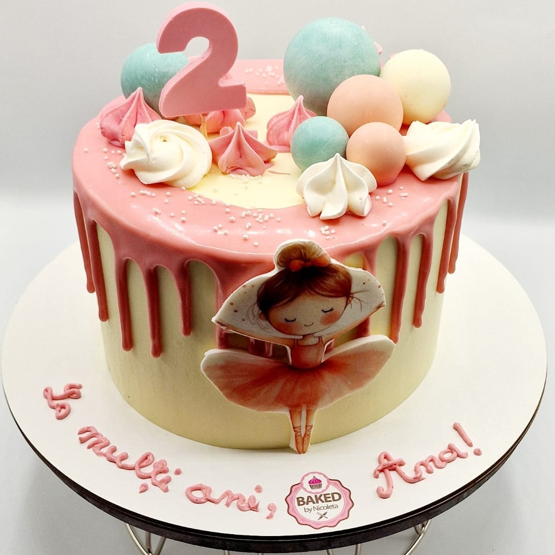 Bespoke custom celebration cake for Girls & Fairytales handcrafted by Nicoleta