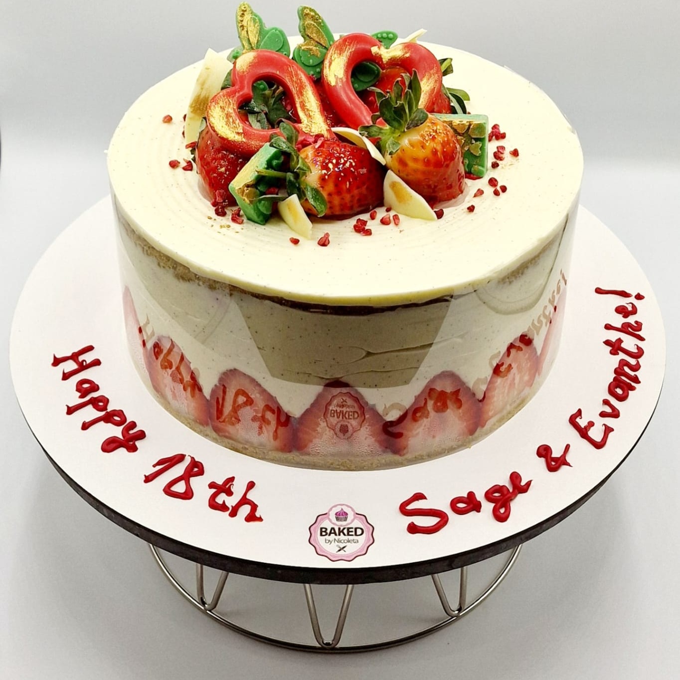 Bespoke custom celebration cake for Girls & Fairytales handcrafted by Nicoleta