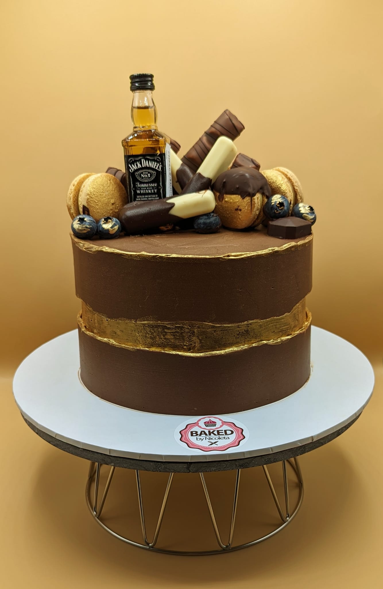 Bespoke custom celebration cake for Gentlemen & Milestones handcrafted by Nicoleta