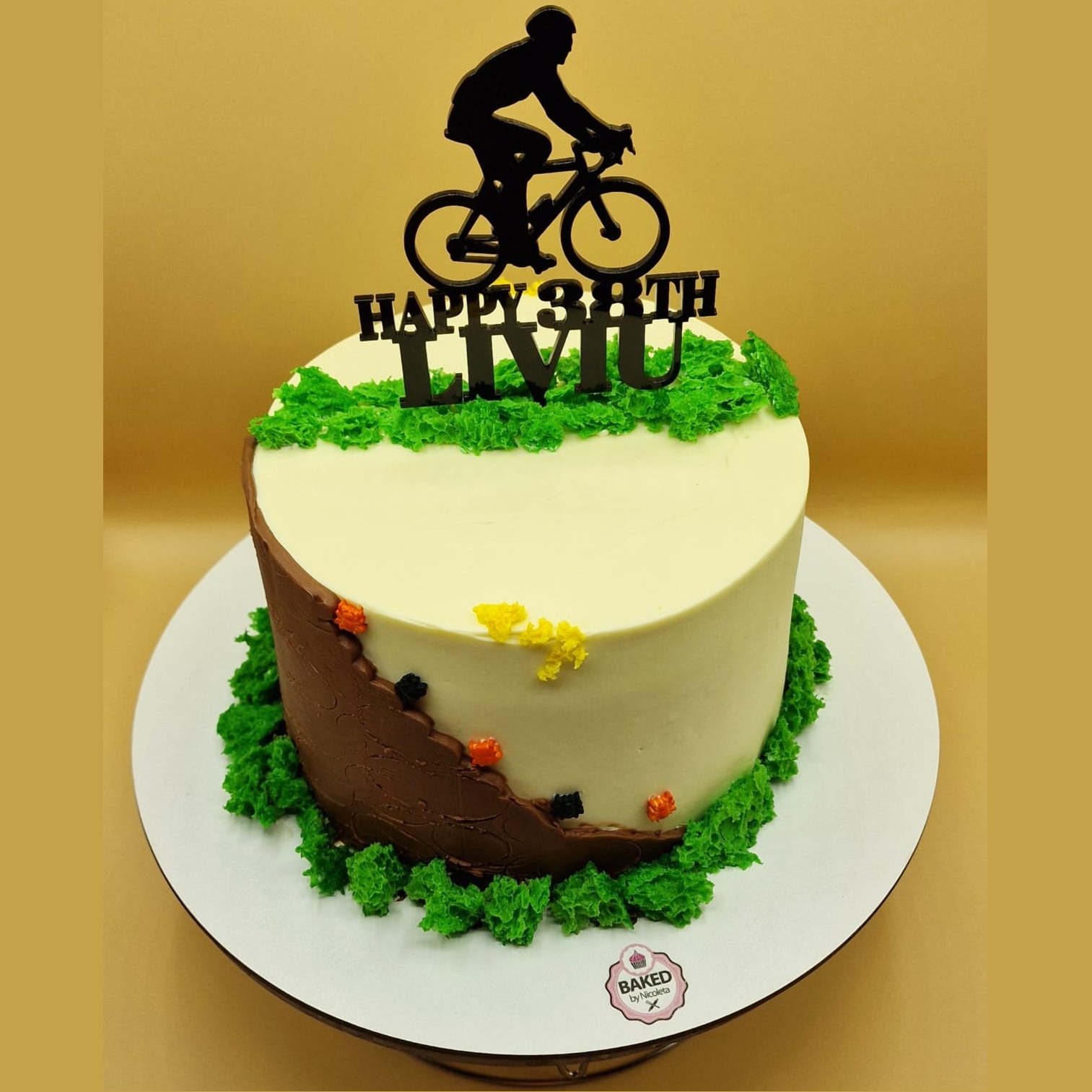 Bespoke custom celebration cake for Gentlemen & Milestones handcrafted by Nicoleta