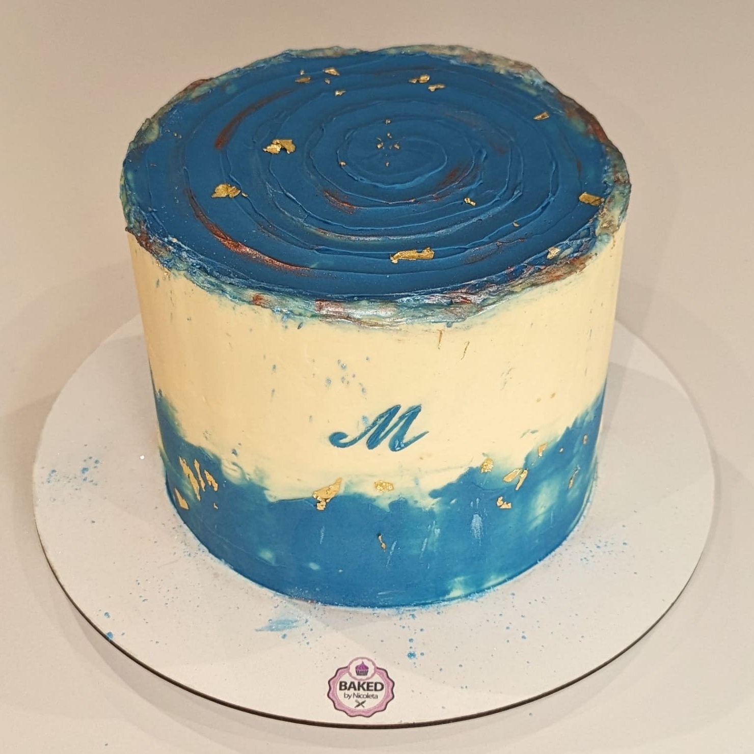 Bespoke custom celebration cake for Gentlemen & Milestones handcrafted by Nicoleta