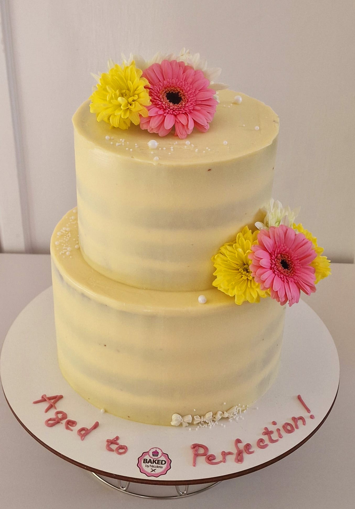 Bespoke custom celebration cake for Ladies & Elegance handcrafted by Nicoleta