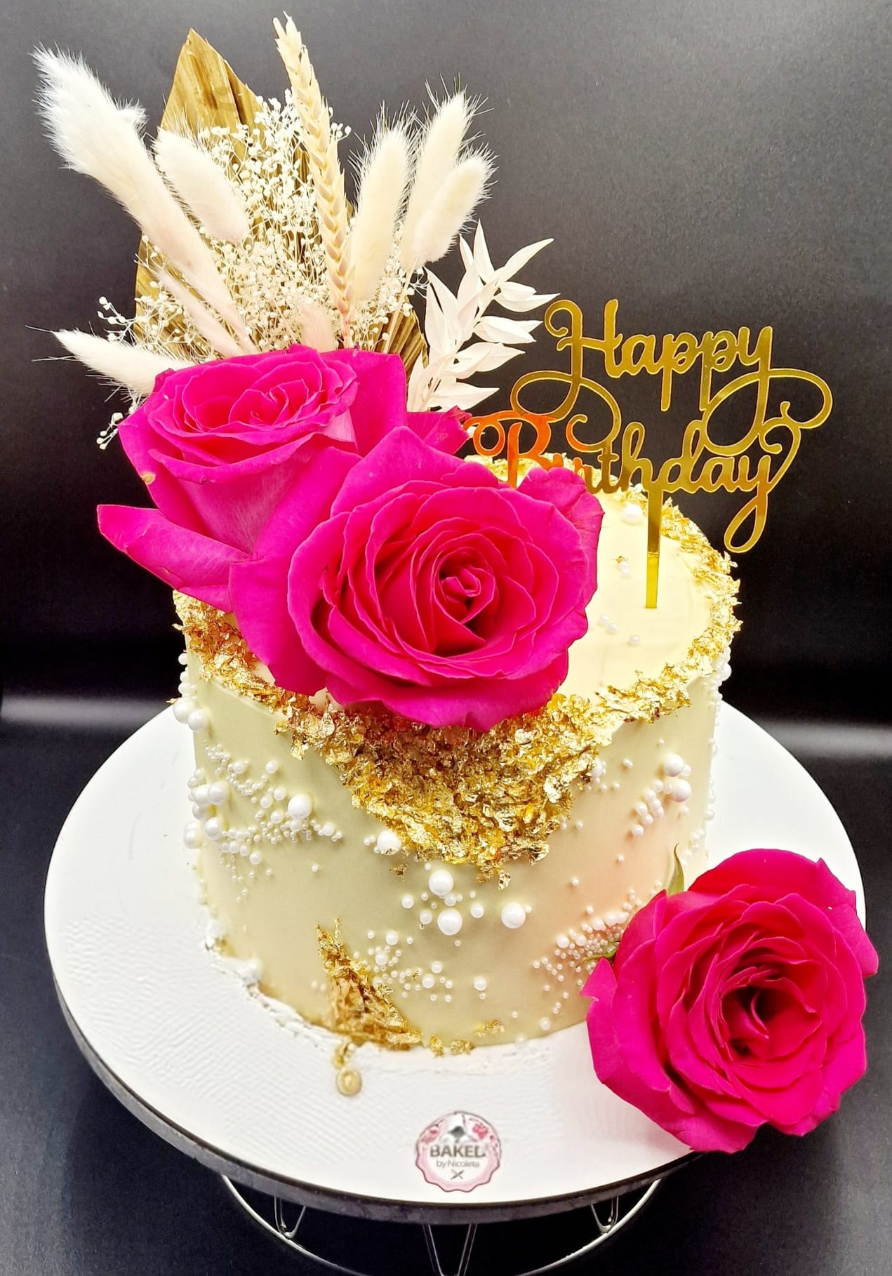 Bespoke custom celebration cake for Ladies & Elegance handcrafted by Nicoleta
