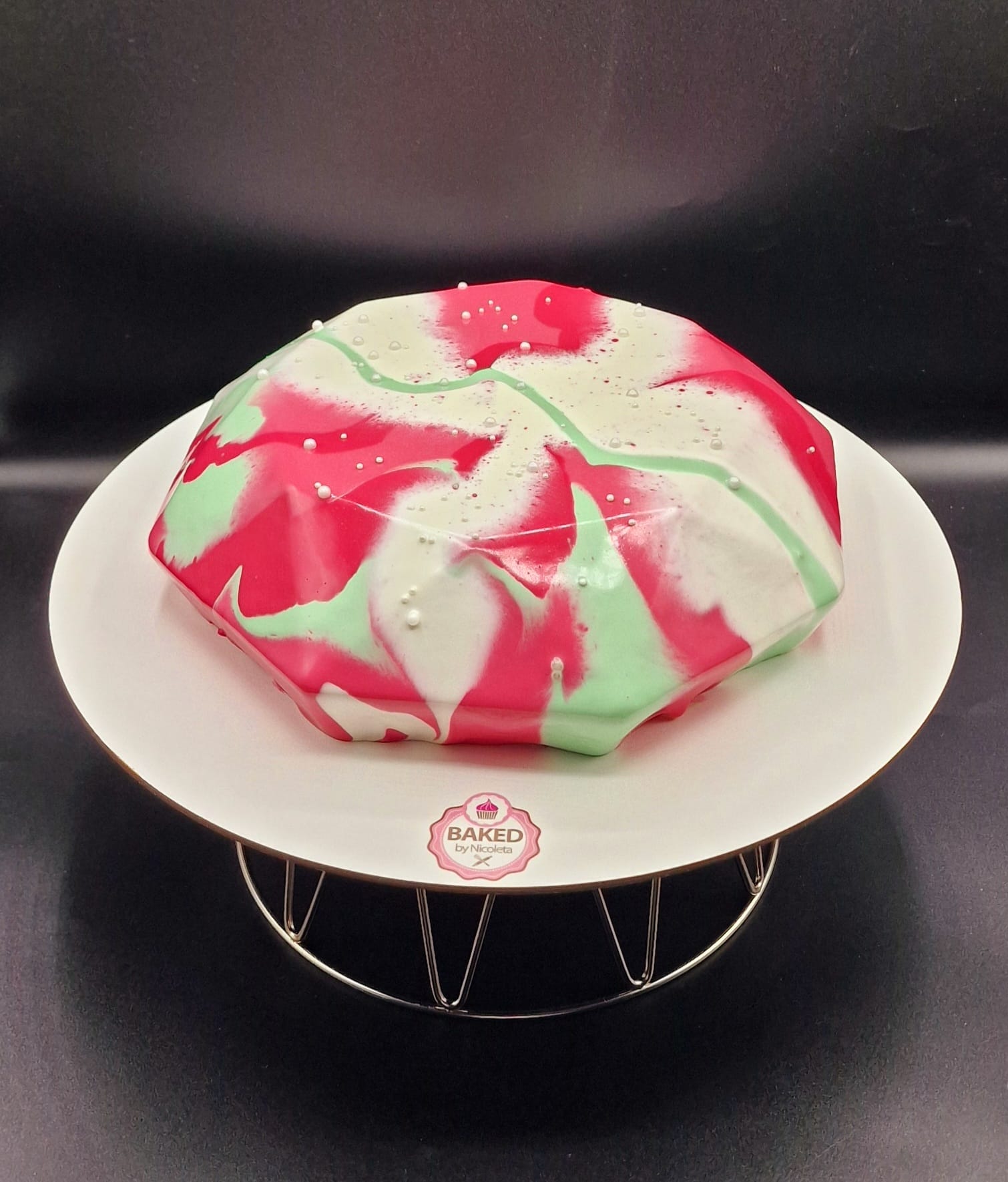 Bespoke custom celebration cake for Ladies & Elegance handcrafted by Nicoleta