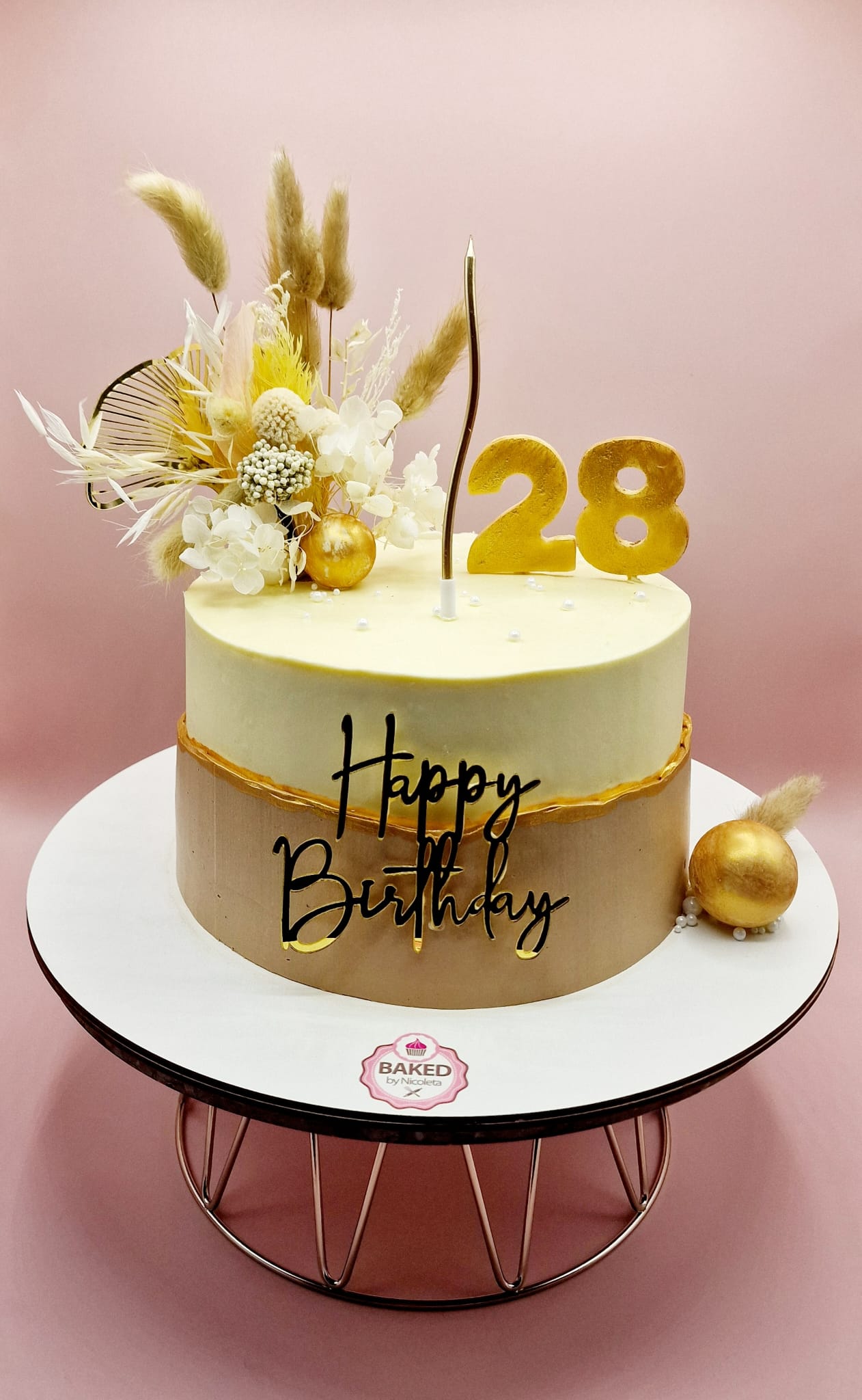 Bespoke custom celebration cake for Ladies & Elegance handcrafted by Nicoleta