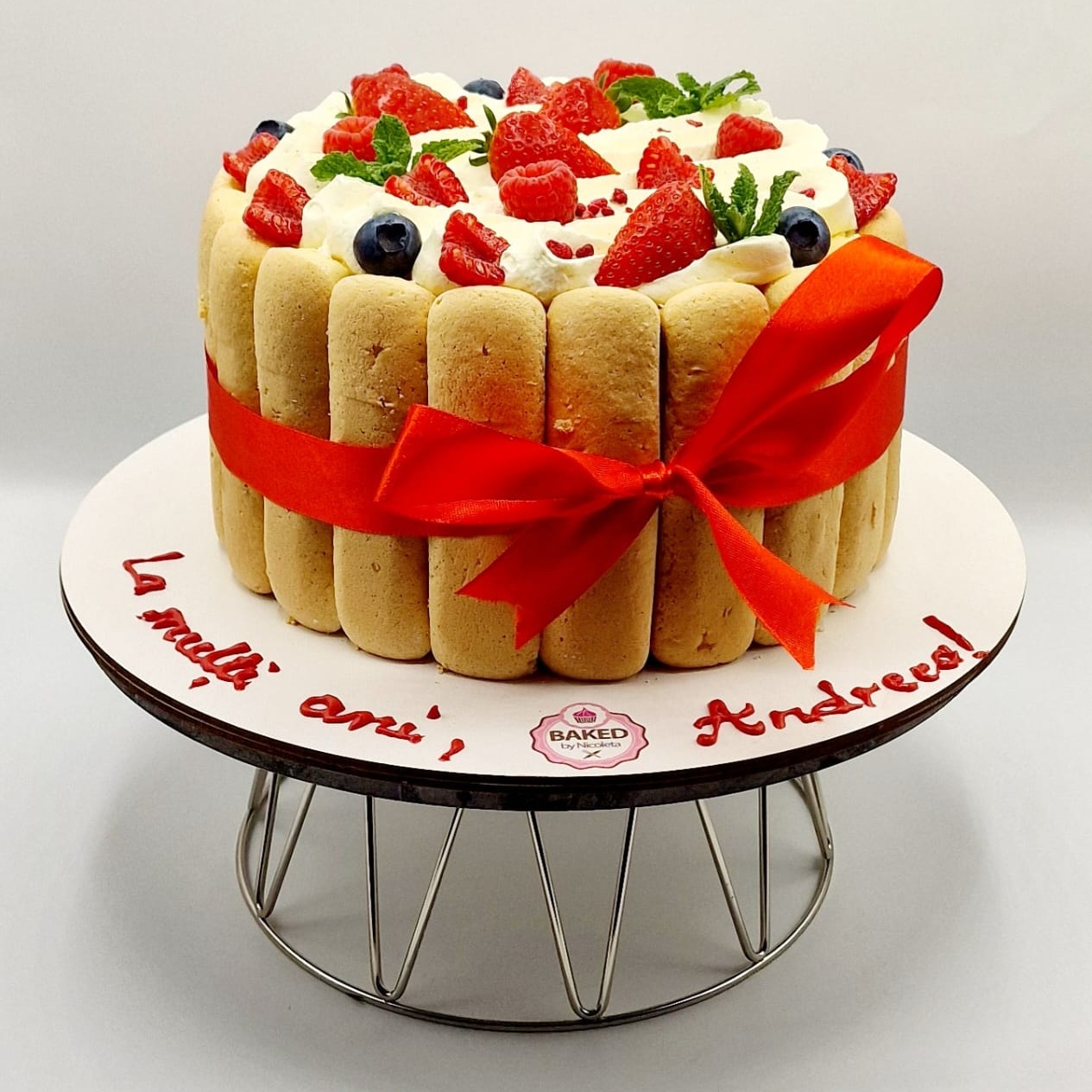 Bespoke custom celebration cake for Ladies & Elegance handcrafted by Nicoleta