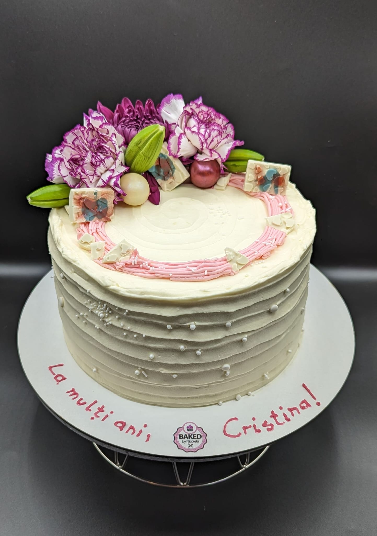 Bespoke custom celebration cake for Ladies & Elegance handcrafted by Nicoleta