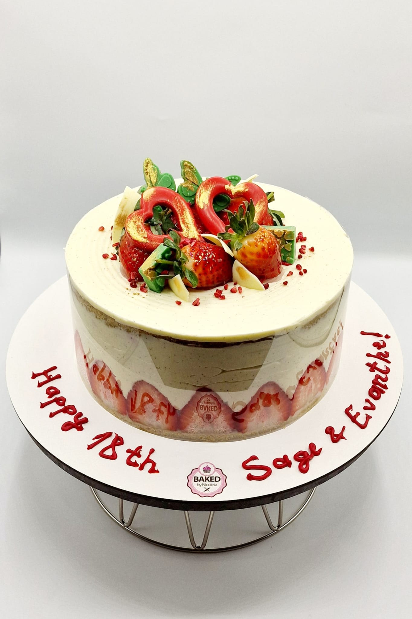 Bespoke custom celebration cake for Ladies & Elegance handcrafted by Nicoleta